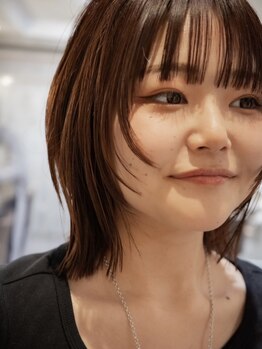 キールーム 伊丹西台店(Kir'oom)の写真/【顔周りのスタイルで似合うが決まる、kir’oomの顔周りカット】正面からのイメージが最重要。