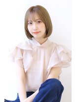 オーロ 西宮店(ORO) 内巻きボブ ミルクティベージュ