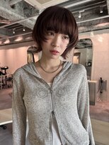 ベイルーム(BAYROOM by HONEY omotesando)&nbsp;ウルフレイヤー／顔周りレイヤー/ワイドバング/レッドブラウン