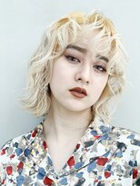 アルバム 銀座(ALBUM GINZA)&nbsp;ウエーブボブ_オリーブカラーセミウェットウェーブ_28101