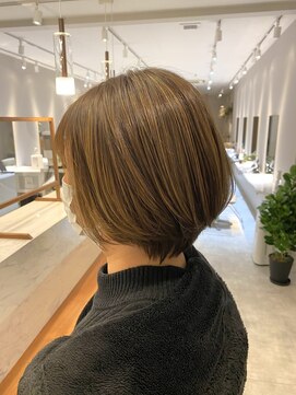 ソレカ(SORECA) 【SORECA/ソレカ】ハイライトベージュ×ショートボブ