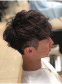 メンズカット ツーブロックマッシュ 爽やかテーパーフェード