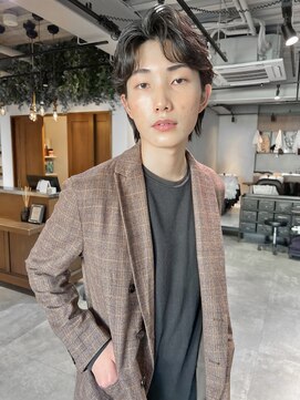 ジョエミバイアンアミ(joemi by Un ami) センターパート ウルフヘア メンズウルフ ウルフパーマ