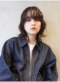 ニュアンスパーマ/切りっぱなしボブ/ミディアム