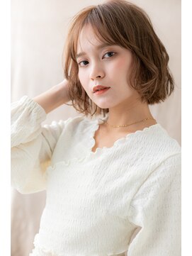 カバーヘア ブリス 川口(COVER HAIR bliss) シアーカラー切りっぱなしAラインボブパーマY川口20代30代40代