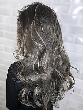オーブヘアー モリー 都城2号店(AUBE HAIR molly) 【AUBE HAIR】ローバレイヤージュ_ウェーブフォギーパーマ