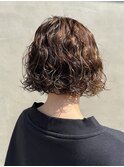 ボブにくるくるパーマ
