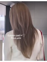 韓国へア/レイヤー/顔周り/ボブ/透明感カラー