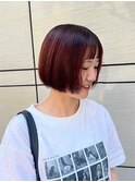 ショートボブレッドブラウン