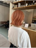 ブリーチ1回でできるオレンジ/外ハネボブ