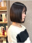 韓国ボブ×黒髪はNOT幼さ。最上級の透明感&品と色気