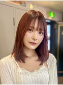 《Agu hair 出雲式 大人レイヤーカット　ボルドーレッド》