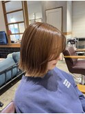 オレンジベージュ×外ハネボブ『川口真緒』Instagram→@mao.kawa