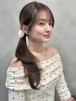 ナナローネス 渋谷(nana loness)&nbsp;顔周りカット　顔まわりレイヤー　小顔カット　ベージュカラー