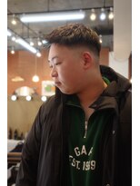 エディ(Edy)&nbsp;メンズスパイキーショート刈り上げスキンフェードブラウンカラー