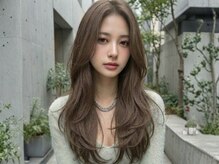 ダブルカラーで透明感とツヤを！韓国風の顔周りカットも◎ [ダブルカラー/レイヤーカット/韓国/顔周り］