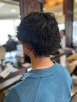 ヘアリゾート粋 ティガ 池袋店(tiga)&nbsp;メンズカット/波巻きニュアンスパーマ/ショート