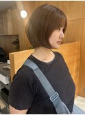 ショートボブレイヤーウルフベージュ