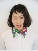 ヘアメイクレコリア(Hair Make RECOLIA) 京都・東野recolia ナチュラル可愛いボブ～斜めバング