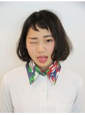 京都・東野recolia ナチュラル可愛いボブ~斜めバング