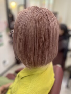 ヘアーデザインロアール(HairDesign  LOIRE) ボブ×脱白髪染め×ペールピンク