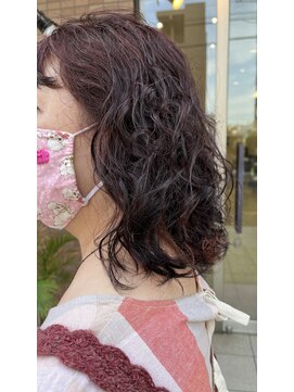 エイチ エアー ダヴ H air DAV調布北口 ローズカラーとコーラルピンク インナー