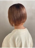 透け感カラー×ショートボブ