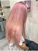 4622ニュアンスカラーホワイトピンク韓国ヘアミルクティーピンク