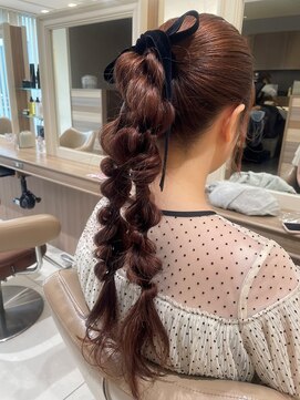 アッシュ 元住吉店(Ash) ツインポニー結婚式お呼ばれアレンジ