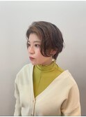 堀江ショート　ショートパーマ　パーマヘア　前髪なしショート