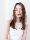 大人かわいいセシルカットベージュ小顔レイヤーカット