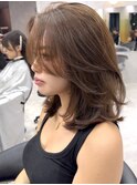 かきあげ前髪 レイヤーカット 表参道