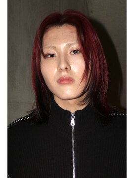 ヘアカロン 熊本本店(Hair CALON) メンズカラーワインレッドメンズロン毛熊本下通