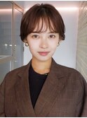 ミニウルフレイヤーカット顔周りカット前髪カット韓国ボブ/千葉