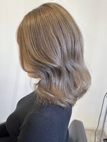 アース 明石店(EARTH) 大人可愛いブリーチなし透明感ミルクティーベージュカラー