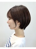 〔岩田莉奈〕ハイライトで白髪ぼかし★くびれショートボブ　新宿