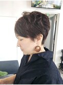 ショートレイヤー　ウェーブパーマ