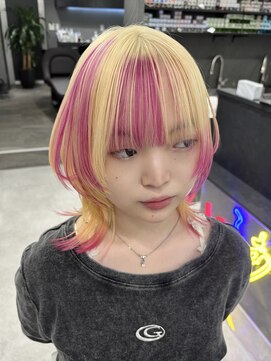 いろあそび 八王子 ブロンド×ピンク