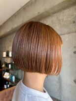 ヘアーアンドメイク ファット(Hair&Make PHAT)&nbsp;小顔ワンレンミニボブ×透明感ベージュ艶カラー20代30代40代