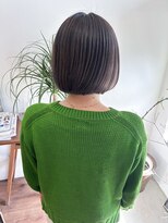 リアン ヘア ライム 豊橋(lien.hair rhyme)&nbsp;大人のミニマムボブ/ダブルカラーの艶くすみブラウン 3040代に◎