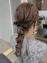 ギルド 清瀬店(GUILD)&nbsp;リボン付き編みおろしヘアアレンジ
