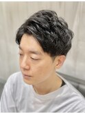 メンズナチュラルツーブロック刈り上げ