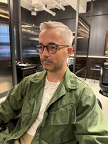 ザマンニューヨーク メンズ 白金店(THE MAN NewYork)&nbsp;大人外国人風メンズイケオジサイドパートショートフェード