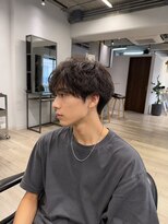 Men's LOOPA【メンズルーパ】三宮/元町/メンズパーマ/曲がる縮毛矯正/眉毛カット&nbsp;アップバング/短髪/メンズショート/黒髪/神戸/三宮