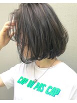 ワンカールレイヤーボブ_極細ハイライト_くすまないグレージュ