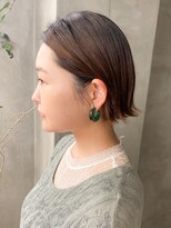 テトヘアー(teto hair) ボブ　切りっぱなし　パッツン　外ハネ　ストレート　耳かけ　