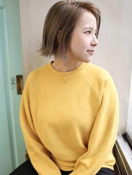 バース(BIRTH) 天神【BIRTH】外ハネミニボブ×スモーキーグレージュ　2