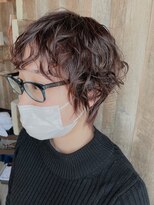 アルム(hair salon Alum)&nbsp;『 ショート×無造作パーマ☆　濃いめピンクカラー 』