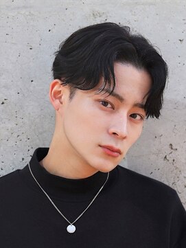 メンズフィール 東梅田店(MENS FEEL) 大人ナチュラル カルマパーマセンターパート