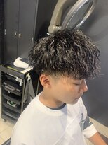 アウル 心斎橋(owl)&nbsp;マッシュ×ツイストスパイラル×黒髪×波巻きパーマ×メンズ